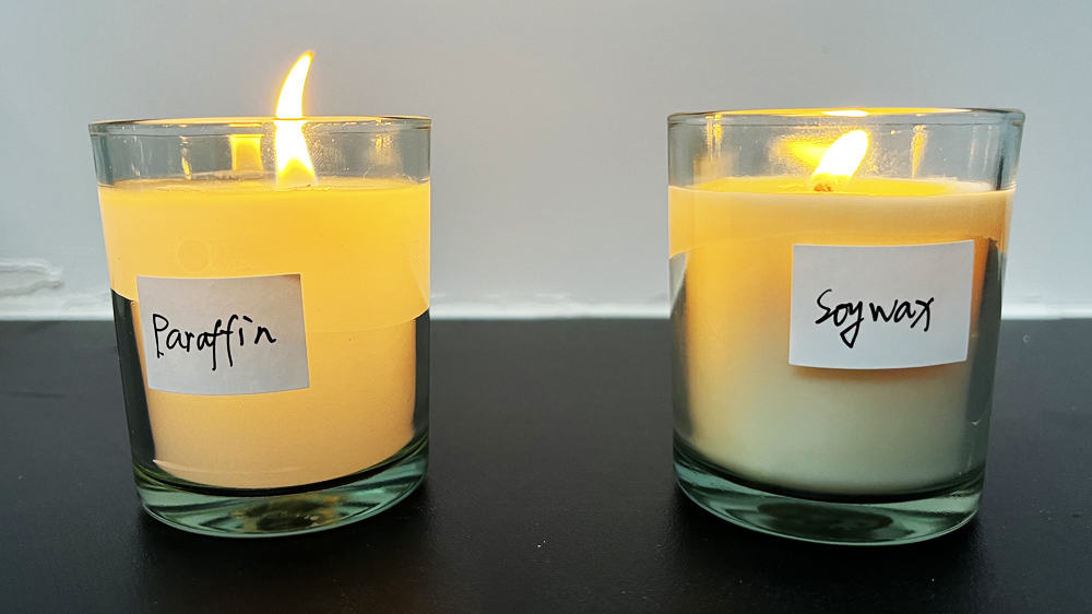 container candle burning time test